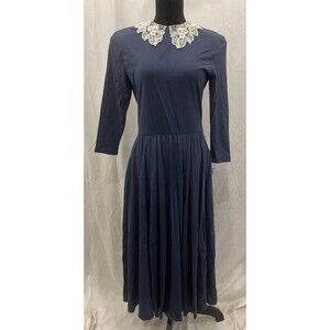 Vintage 80s 90s Ladies Modest Prairie Cottagecore Teacher Church Dress 11/12